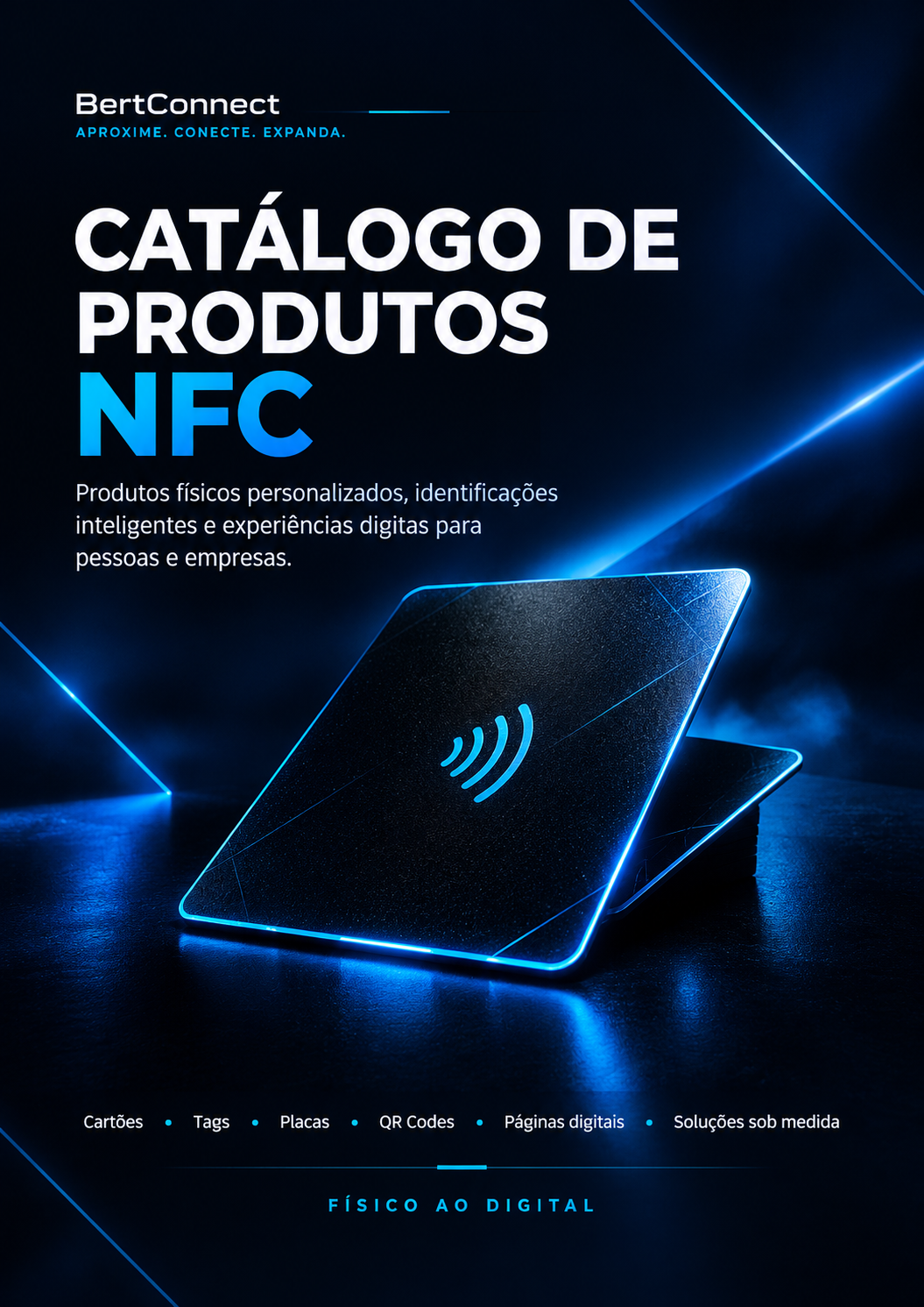 Capa do Catálogo Bert Connect: Catálogo de Produtos NFC